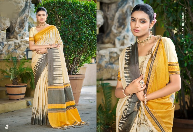 Lavina Silk 04 By Bunawat Slub Silk Printed Saree